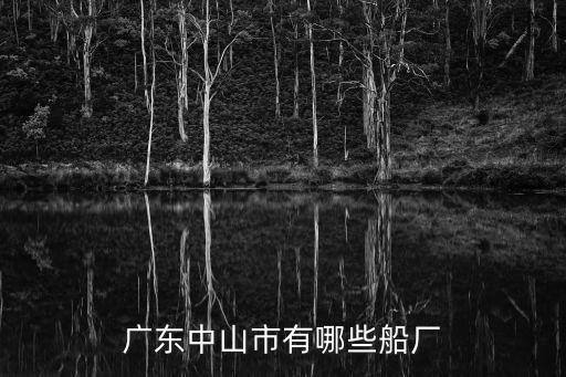 廣州粵中船廠現狀，廣東中山市有哪些船廠