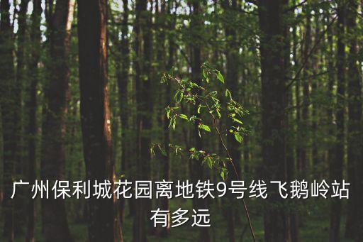 廣州保利城花園離地鐵9號(hào)線飛鵝嶺站有多遠(yuǎn)