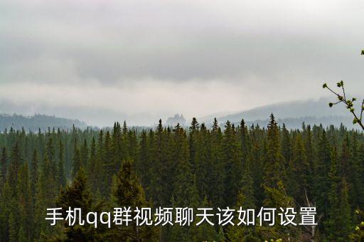 手機qq群視頻聊天該如何設置