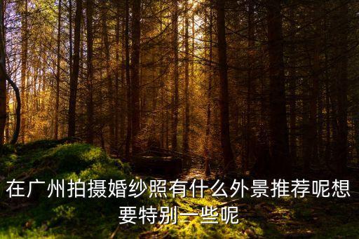在廣州拍攝婚紗照有什么外景推薦呢想要特別一些呢