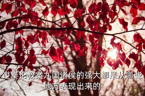 過秦論教案，請教各位過秦論這課該怎么導入比較好請具體點謝謝