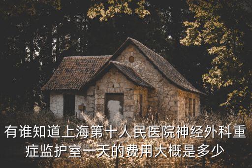 有誰(shuí)知道上海第十人民醫(yī)院神經(jīng)外科重癥監(jiān)護(hù)室一天的費(fèi)用大概是多少
