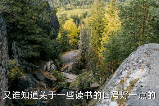又誰知道關于一些讀書的口號好一點的