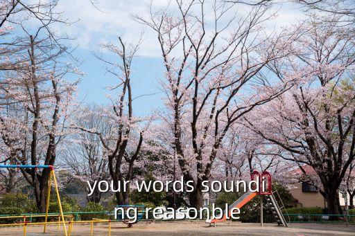 sounding，your words sounding reasonble