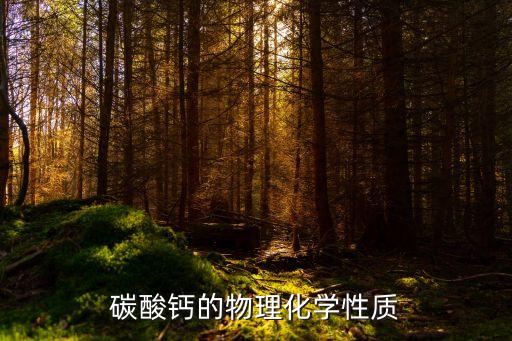 cao38，碳酸鈣的物理化學性質
