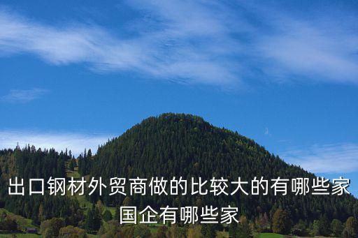 鞍鋼廣州不銹鋼廠，出口鋼材外貿(mào)商做的比較大的有哪些家國(guó)企有哪些家
