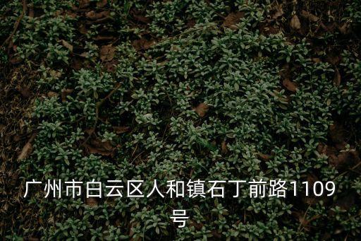 廣州市白云區人和鎮石丁前路1109號