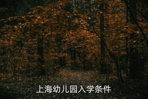 上海市私立幼兒園報名條件，上海幼兒園入學(xué)條件