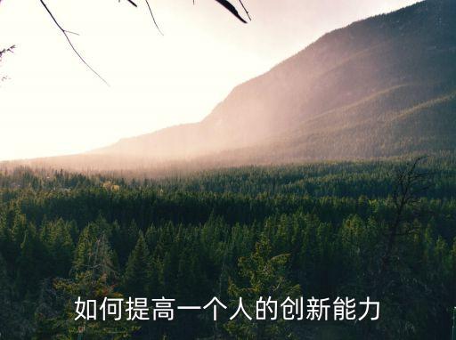 如何提高一個(gè)人的創(chuàng)新能力