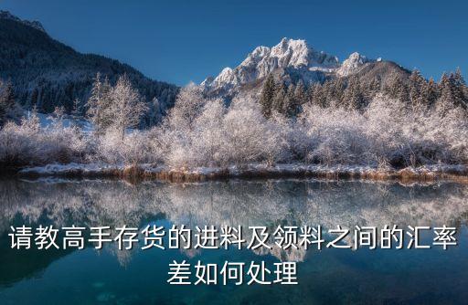 請教高手存貨的進料及領料之間的匯率差如何處理