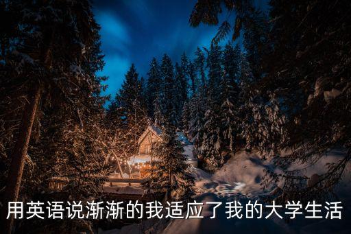 用英語說漸漸的我適應(yīng)了我的大學生活