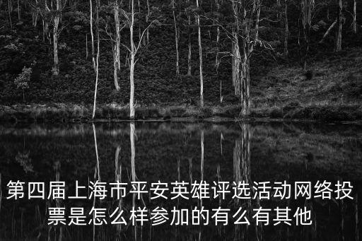 2018上海市平安衛(wèi)士，第四屆上海市平安英雄評選活動投票的地方在哪里
