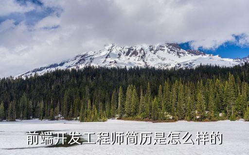 前端工程師簡歷，前端開發(fā) 簡歷怎么寫