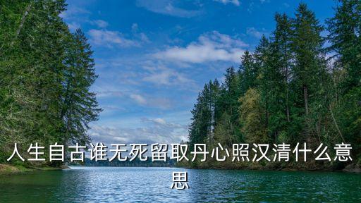 留取丹心照汗青的意思，人生自古誰無死留取丹心照漢清什么意思