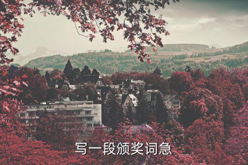 怎么寫頒獎詞，寫一段頒獎詞急