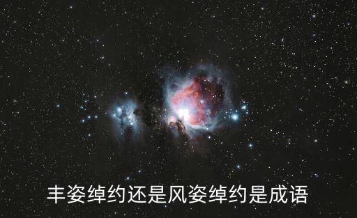 豐姿綽約還是風(fēng)姿綽約是成語