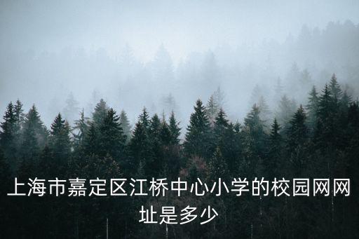 上海市嘉定區(qū)江橋中心小學(xué)的校園網(wǎng)網(wǎng)址是多少