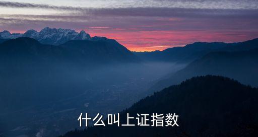 上海市指數，什么叫上證指數