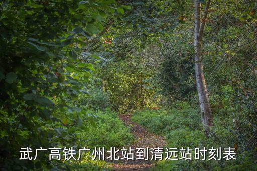 廣州北站至清遠市，廣州北站到清遠武廣站的火車價格和車次