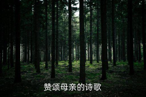 贊頌?zāi)赣H的詩歌