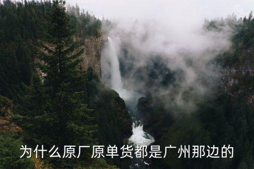 廣州的正規生產的衣服是真的嗎，為什么原廠原單貨都是廣州那邊的