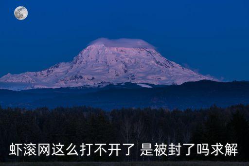 蝦滾網這么打不開了 是被封了嗎求解
