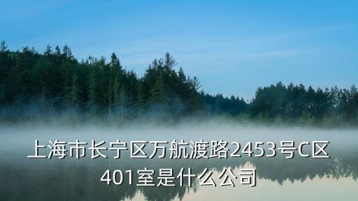 上海市長寧區萬航渡路2453號C區401室是什么公司