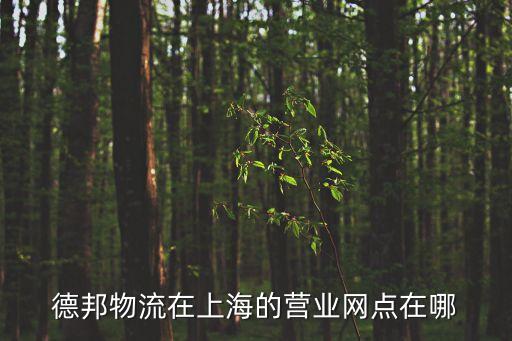德邦物流在上海的營業(yè)網(wǎng)點在哪