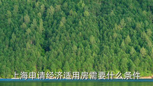 上海市民申請經適房條件，上海申請經濟適用房需要什么條件