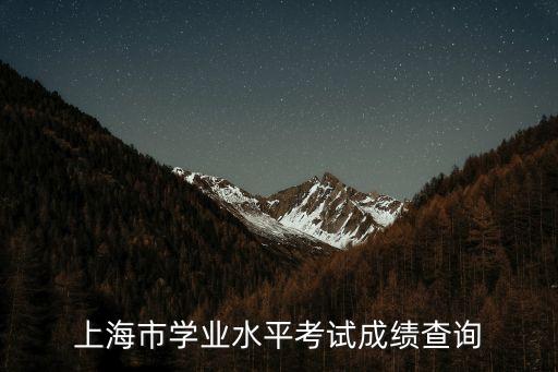 上海市思想品德考試成績查詢，上海市學業水平考試成績查詢