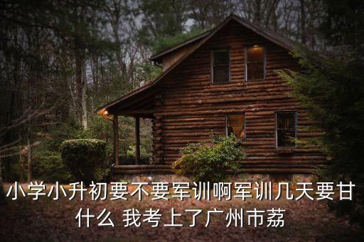 小學小升初要不要軍訓啊軍訓幾天要甘什么 我考上了廣州市荔