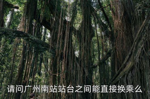 廣州南是否可換乘，請問廣州南站站臺之間能直接換乘么