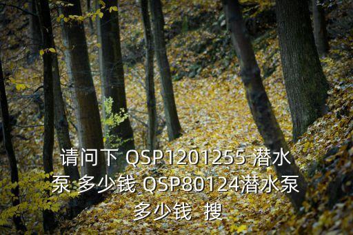 請問下 QSP1201255 潛水泵 多少錢 QSP80124潛水泵 多少錢  搜