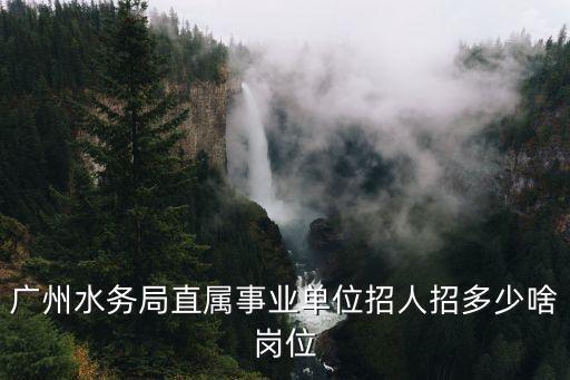 廣州水務(wù)局直屬事業(yè)單位招人招多少啥崗位