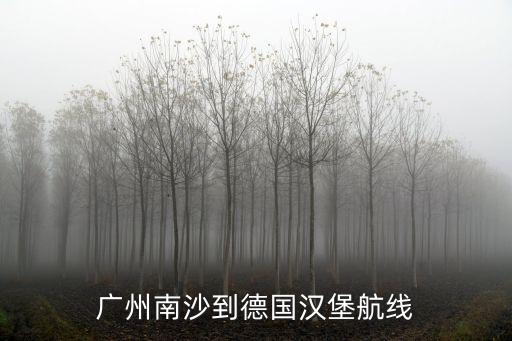 廣州南沙到德國漢堡航線