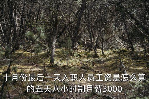 十月份最后一天入職人員工資是怎么算的五天八小時(shí)制月薪3000