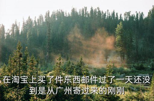 從廣州回來收到短信，在淘寶上買了件東西郵件過了一天還沒到是從廣州寄過來的剛剛