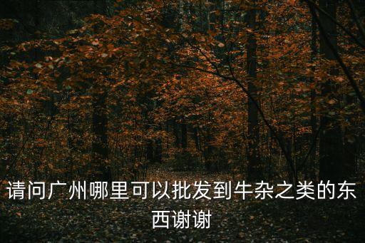 請問廣州哪里可以批發到牛雜之類的東西謝謝