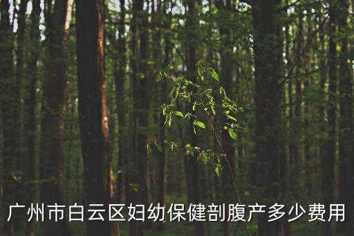 廣州白云區剖腹產多少錢，在白云區石井人民醫院生小孩要多少錢