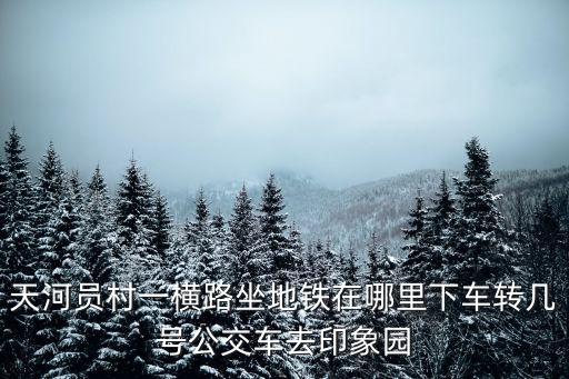 天河員村一橫路坐地鐵在哪里下車轉幾號公交車去印象園