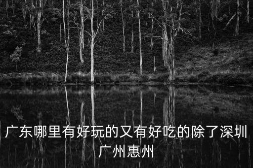 廣東除廣州哪個城市好玩，請問廣東哪里比較好玩除了廣州外