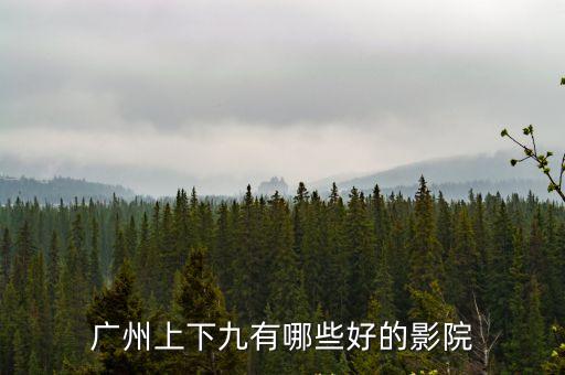 廣州上下九有哪些好的影院
