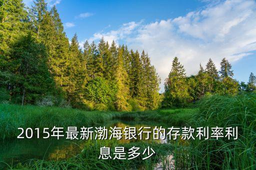 廣州渤海銀行大額存款利率，2015年最新渤海銀行的存款利率利息是多少