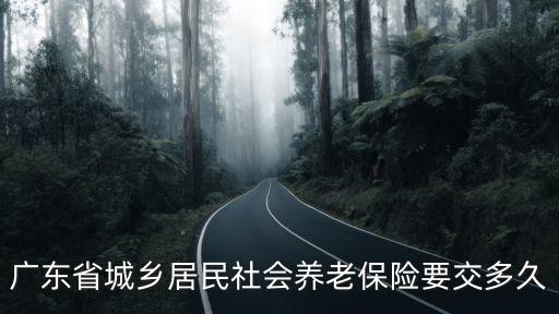 廣東省城鄉(xiāng)居民社會(huì)養(yǎng)老保險(xiǎn)要交多久