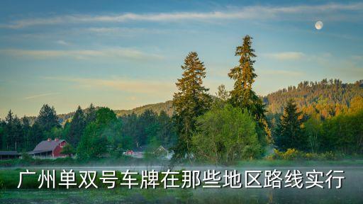 廣州單雙號車牌在那些地區(qū)路線實行