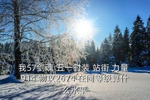 我57劍魂 五一時(shí)裝 站街 力量 914 物攻2674 在同等級(jí)算什么水平