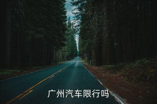 廣州汽車限行嗎