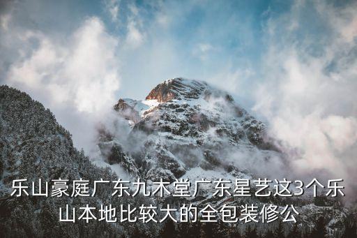 樂山豪庭廣東九木堂廣東星藝這3個樂山本地比較大的全包裝修公
