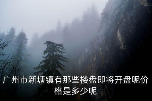 廣州鴻禧華庭開盤價，廣州市新塘鎮有那些樓盤即將開盤呢價格是多少呢