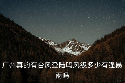 廣州真的有臺風登陸嗎風級多少有強暴雨嗎
